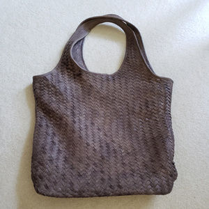 Florence Gray Genuine Italian Leather Handbag+gift